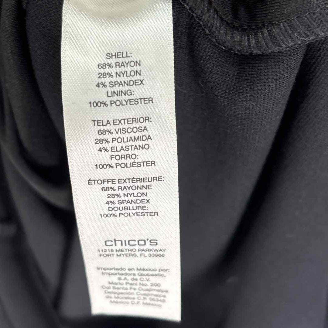 Size XL Chico's Black Knit Dress