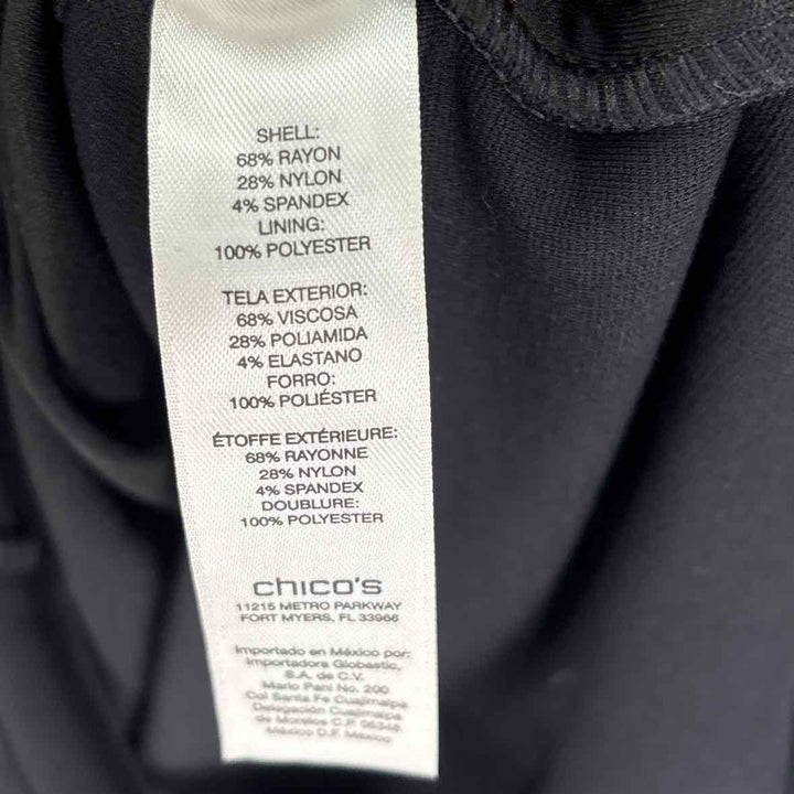 Size XL Chico's Black Knit Dress