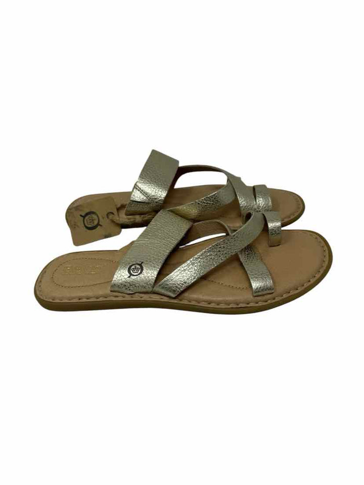 Shoe Size 9 Born Gold Leather Sandals
