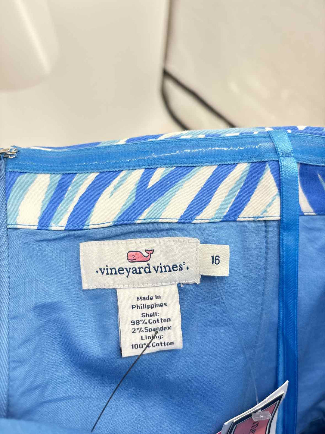 Size 16 Vineyard Vines Blue Print Dress