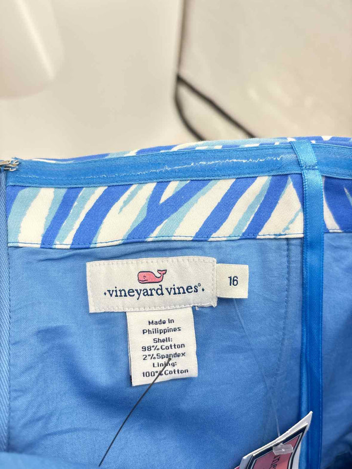 Size 16 Vineyard Vines Blue Print Dress