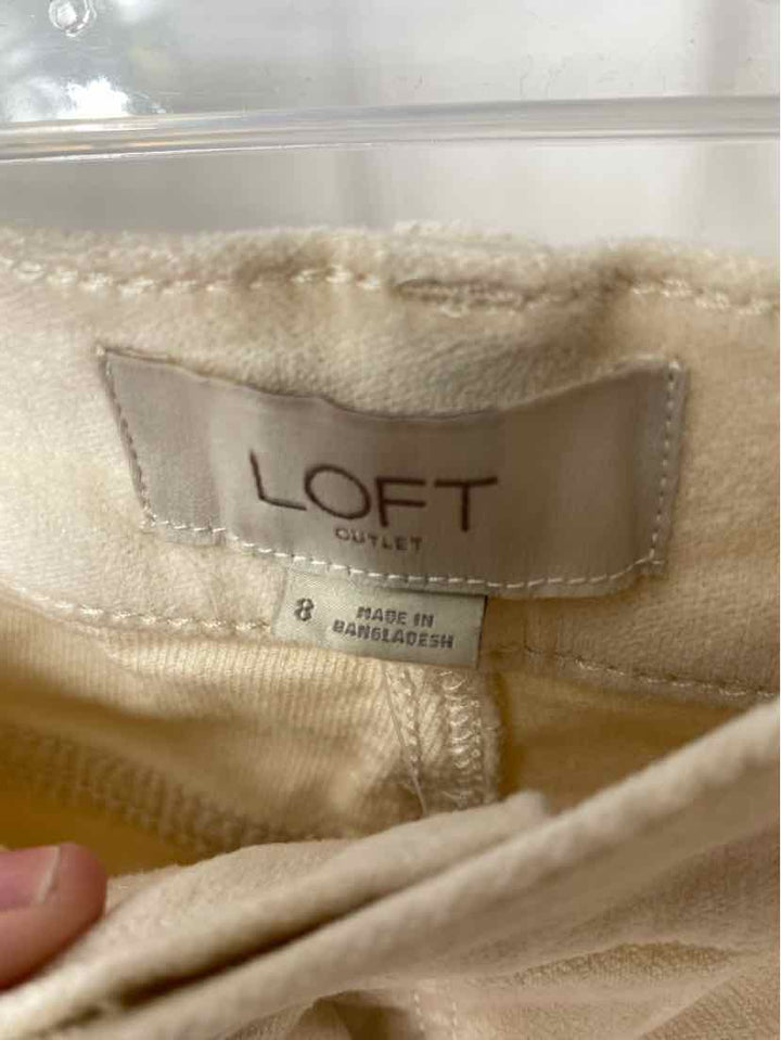 Size 8 LOFT Cream Pants
