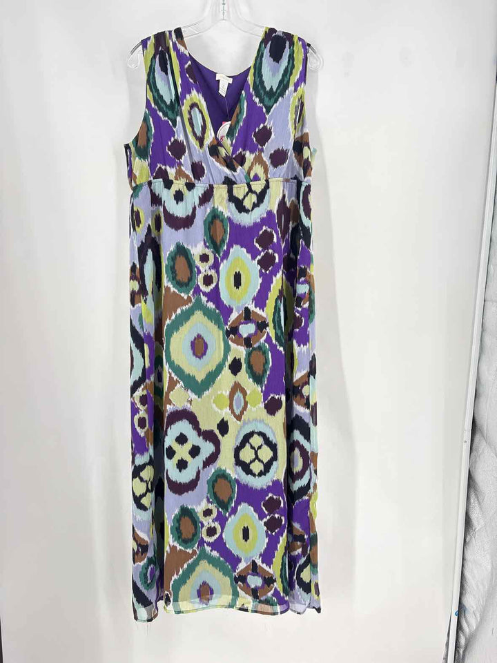 Size L Chico's Purple Print Dress