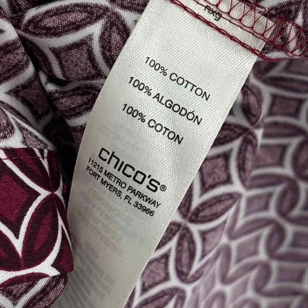 Size XL Chico's Wine Shirt