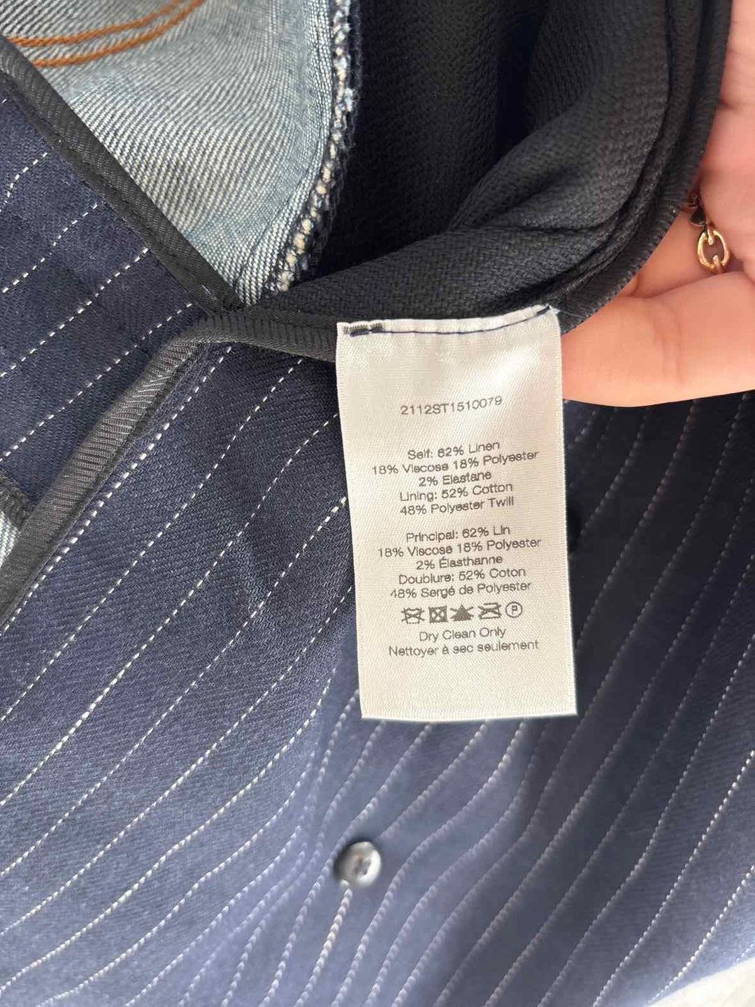 Size 8 VERONICA BEARD Navy Print Jacket