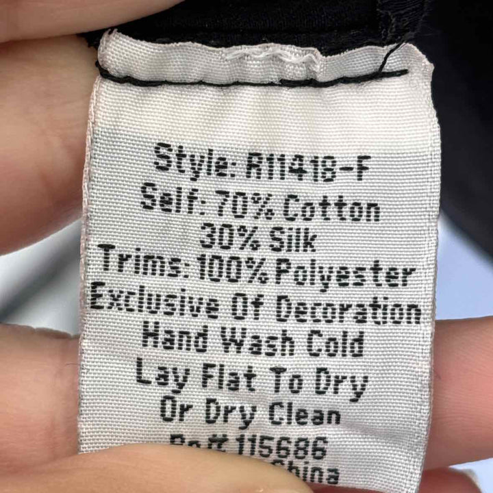 Size L Johnny Was Black Cotton Shirt