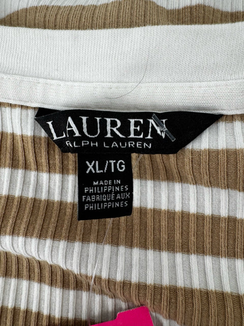 Size XL RALPH LAUREN Tan Cotton Shirt