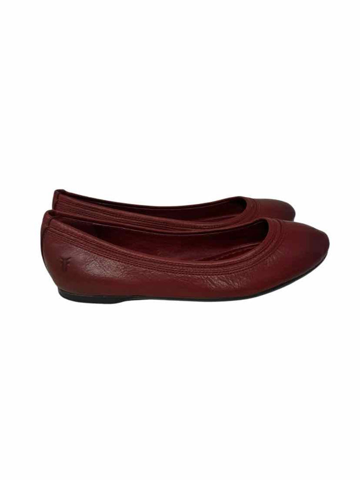 Shoe Size 8 Frye Wine Leather Flats