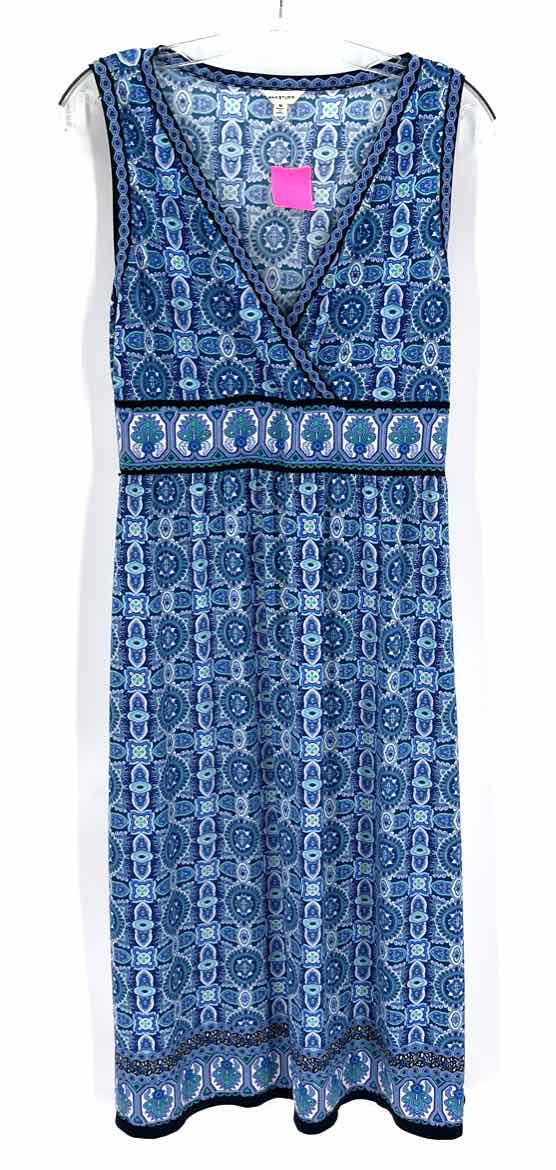 Size M MAX STUDIO Blue Print Dress