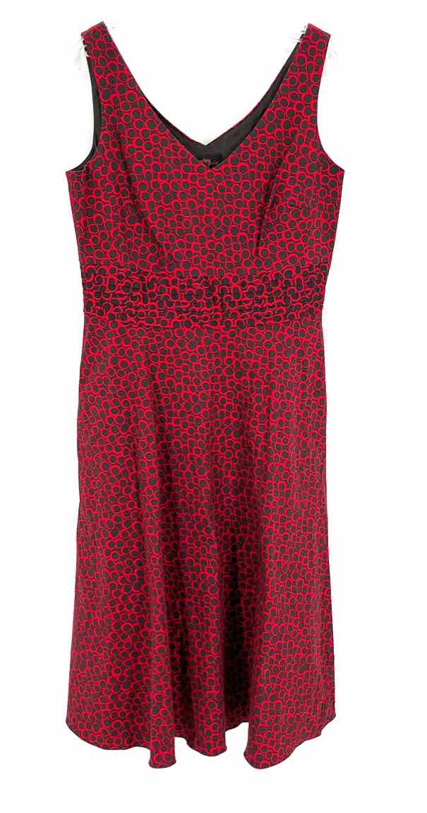 Size 12 Red Print Dress