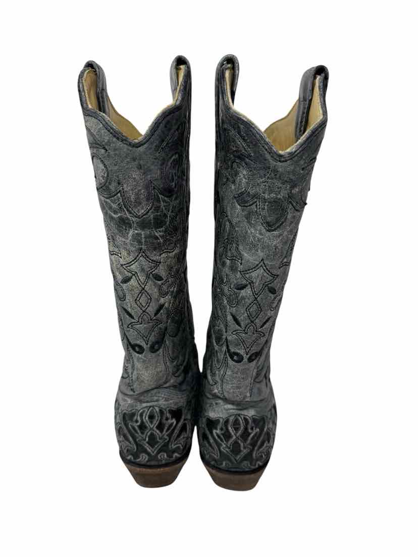 Shoe Size 7.5 CORRAL gray print Boots