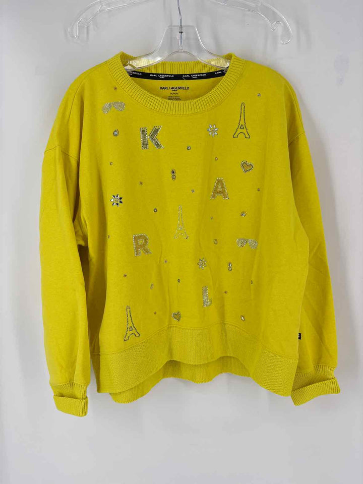 Size L KARL LAGERFELD Lime Green Sweater