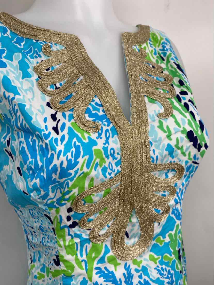 Size 2 Lilly Pulitzer Blue Print Dress