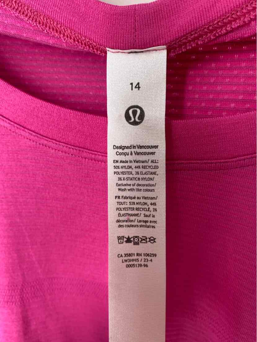 Size 14 Lululemon Pink Shirt