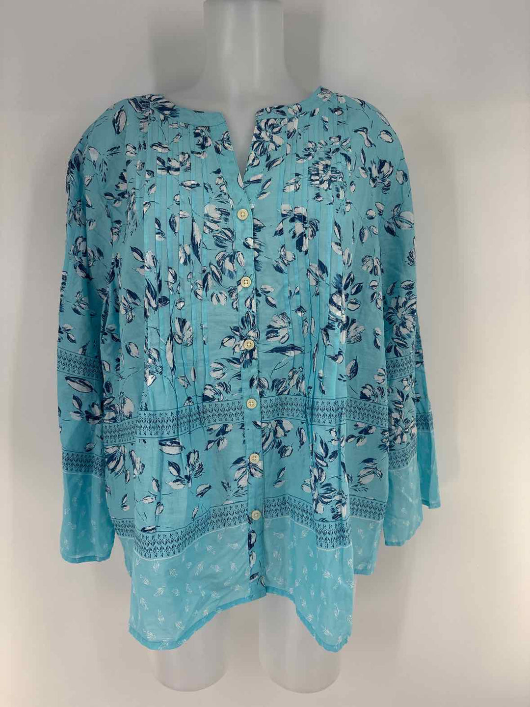 Size XL Style & Co Blue Print Shirt