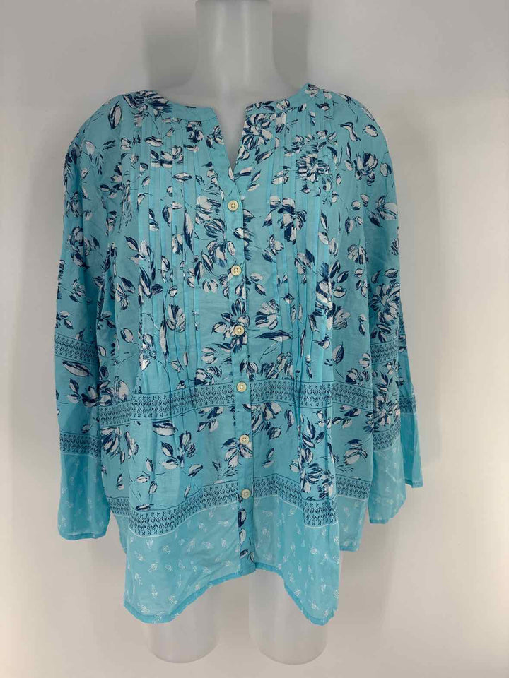 Size XL Style & Co Blue Print Shirt