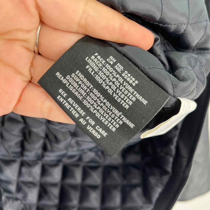 Size M Cole Haan Navy Faux Leather Jacket