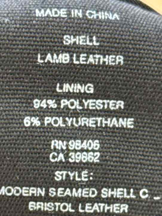 Size S THEORY Black Leather Shirt