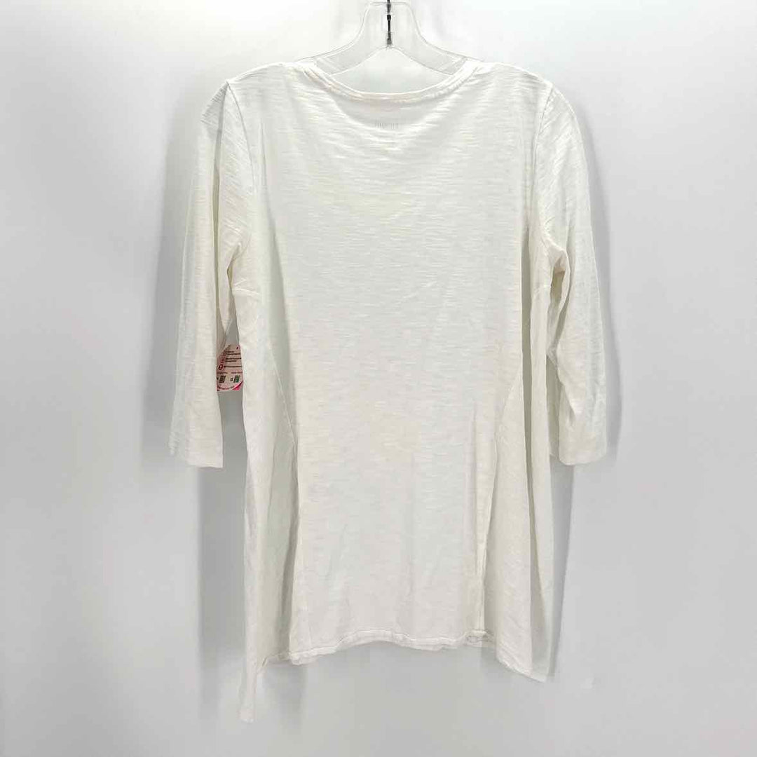 Size M J JILL White Knit Shirt