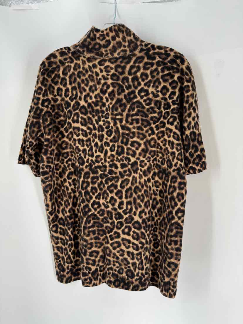 Size L Chico's Brown Print Sweater