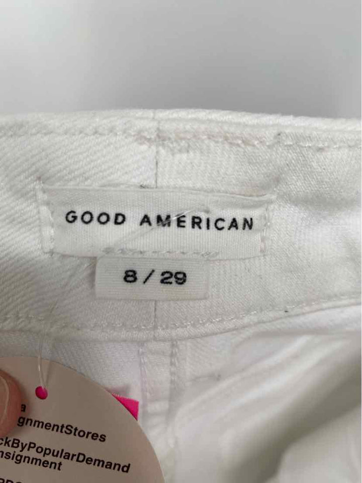 Size 8 GOOD AMERICAN White Pants