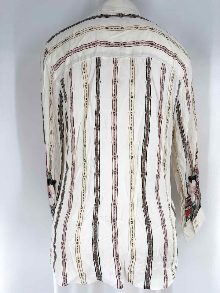 Size 12 Chico's Cream Shirt