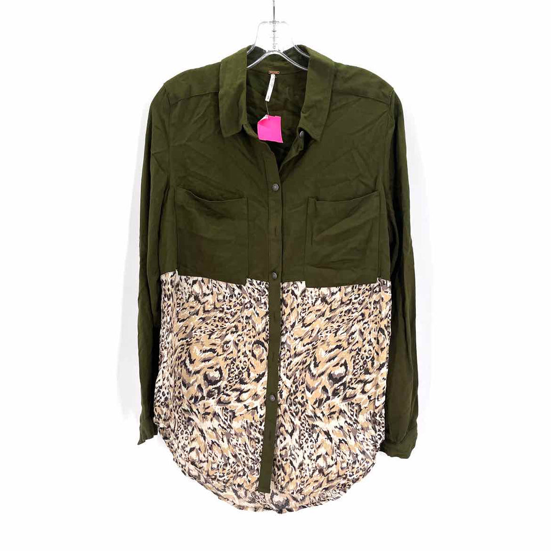 Size S FREE PEOPLE Green Shirt