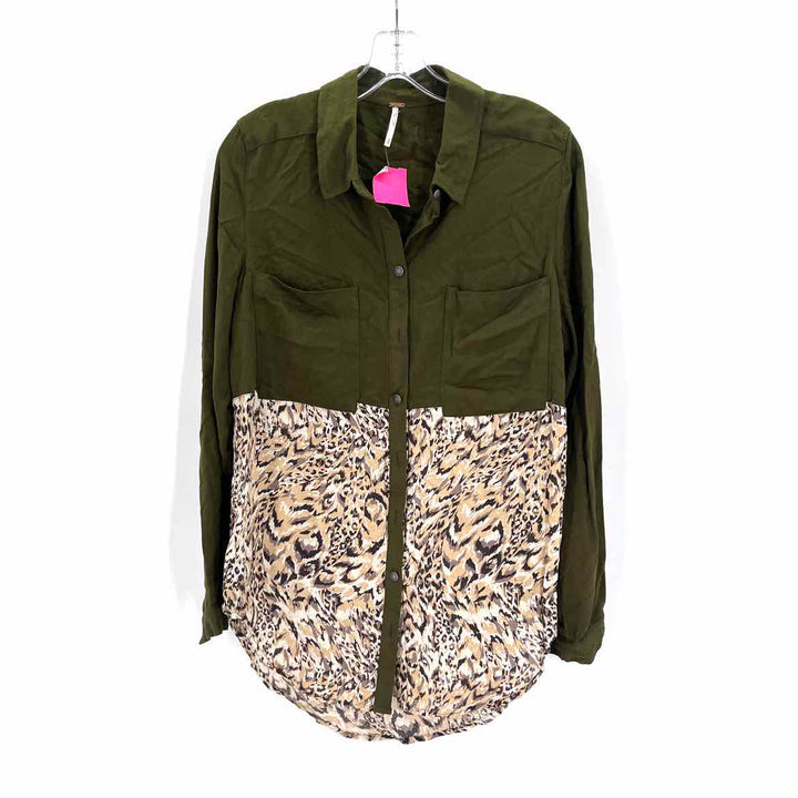 Size S FREE PEOPLE Green Shirt