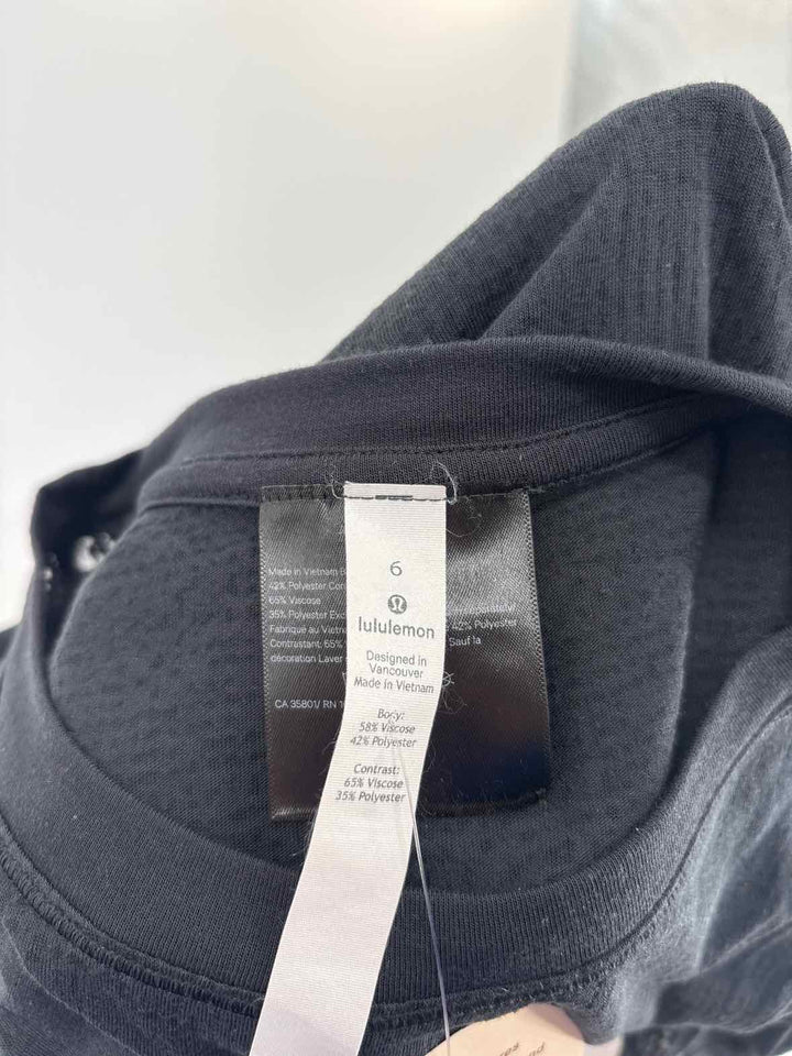 Size 6 Lululemon Black Shirt