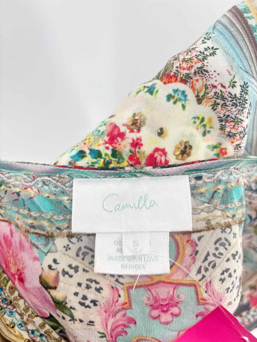 Size S CAMILLA Multi-Color Silk Shirt