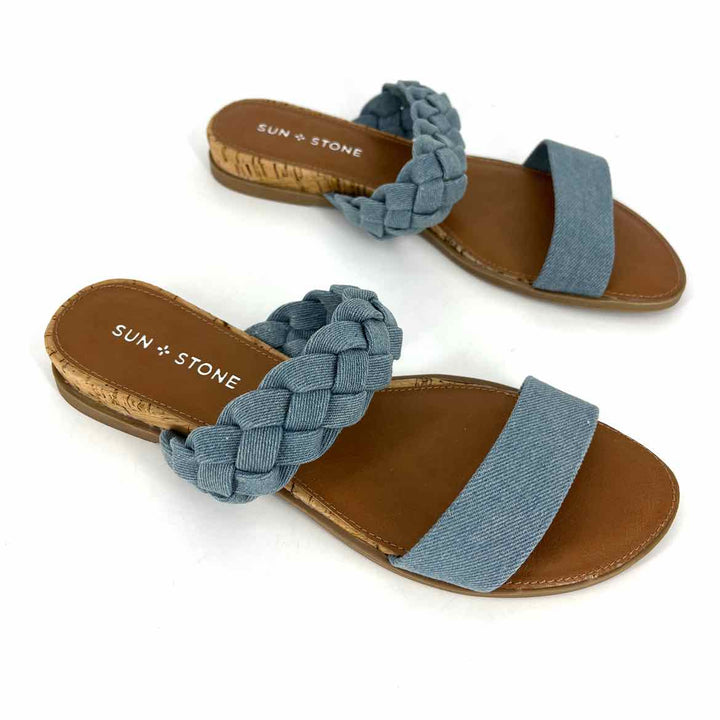 Shoe Size 8 Blue Denim Sandals