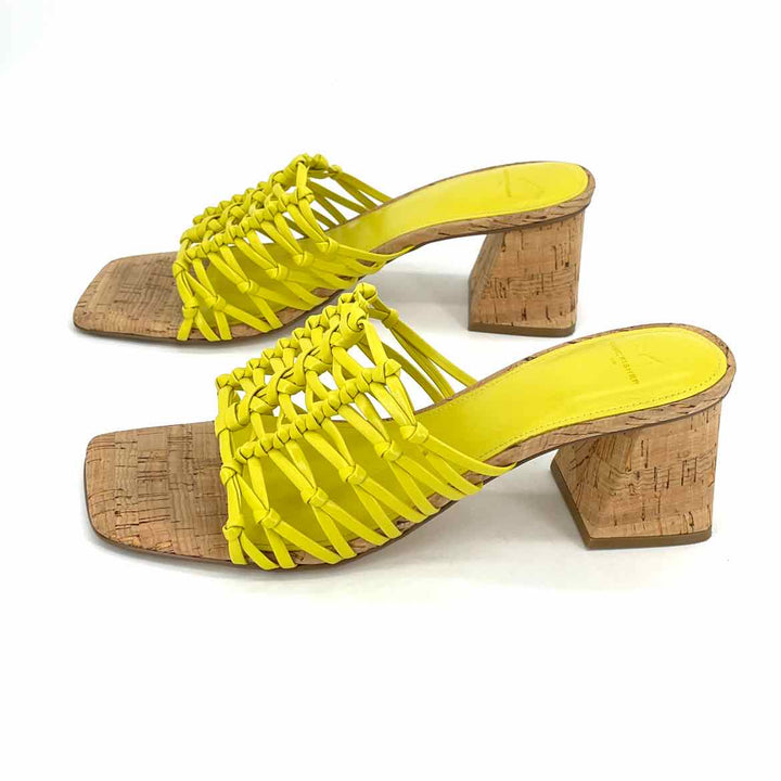 Shoe Size 9.5 MARC FISHER Yellow Leather Heels