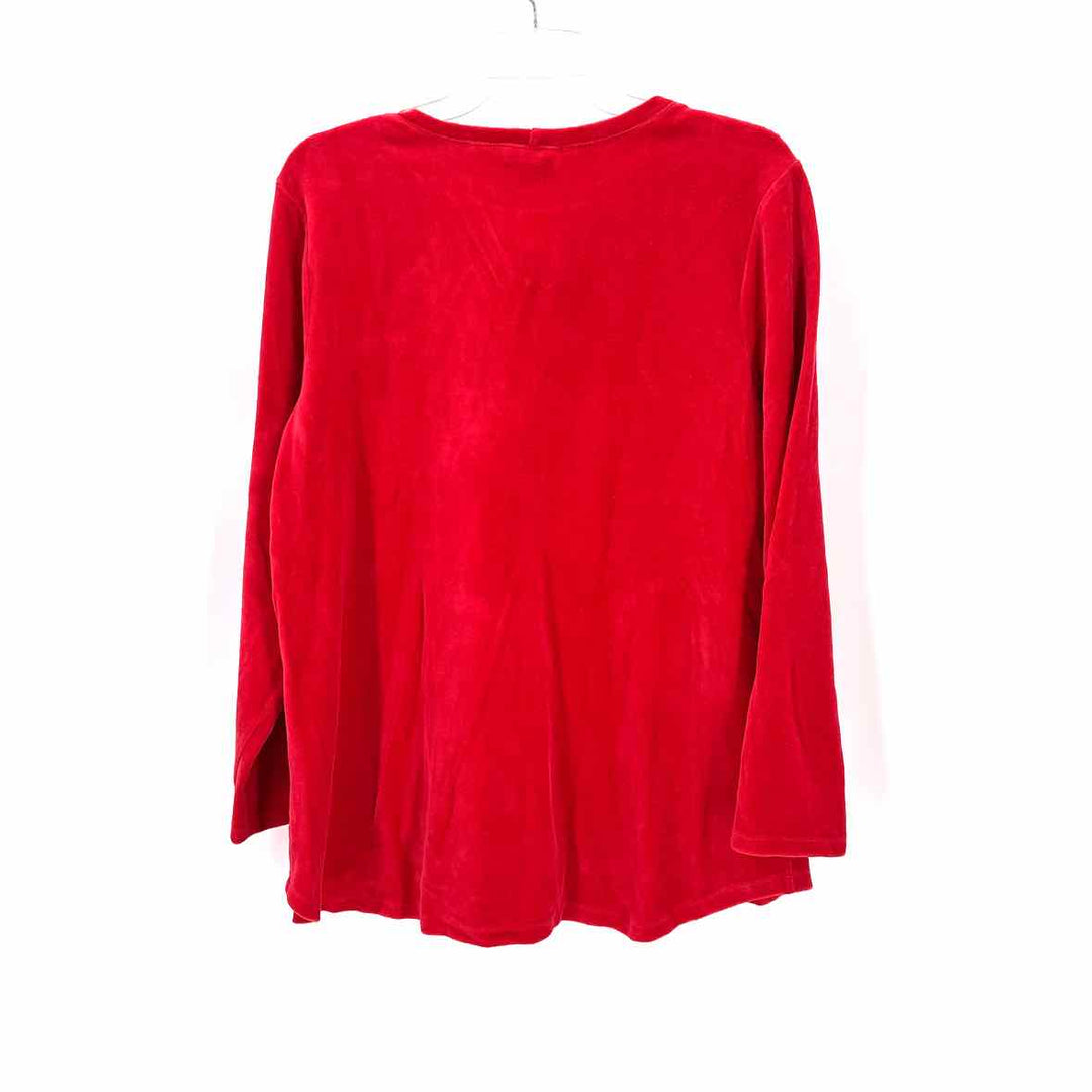 Size L D & CO Red Velour Vest