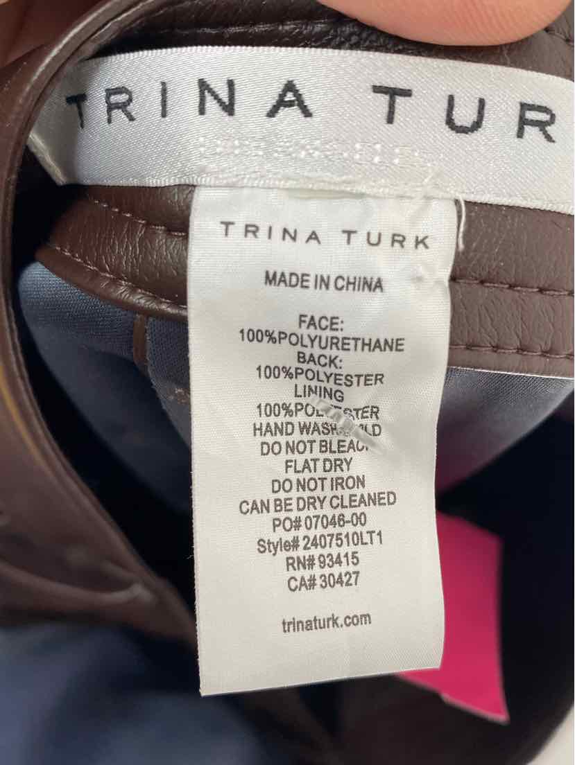 Size M TRINA TURK Brown Polyester Capri