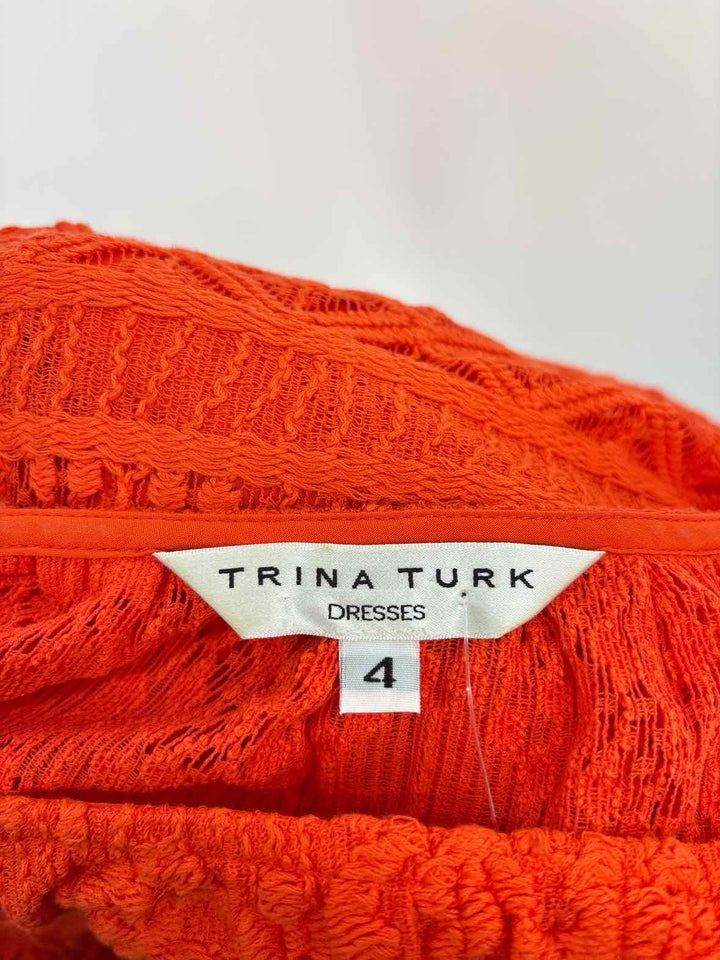 Size 4 TRINA TURK Orange Dress