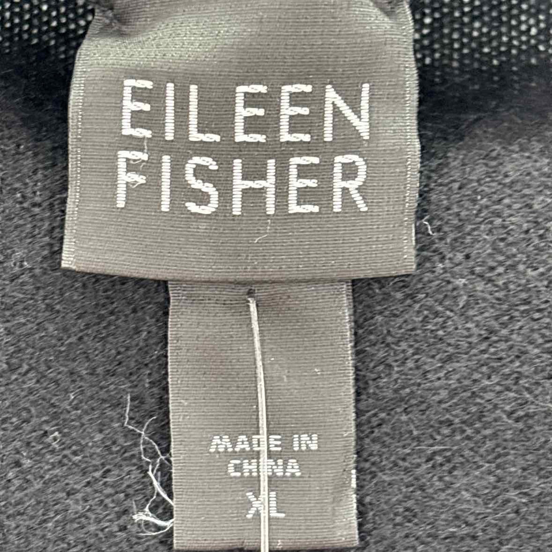 Size XL Eileen Fisher Black Cashmere Cardigan