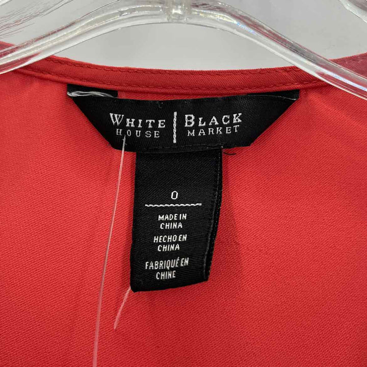 Size 0 White House Black Market Orange Shirt