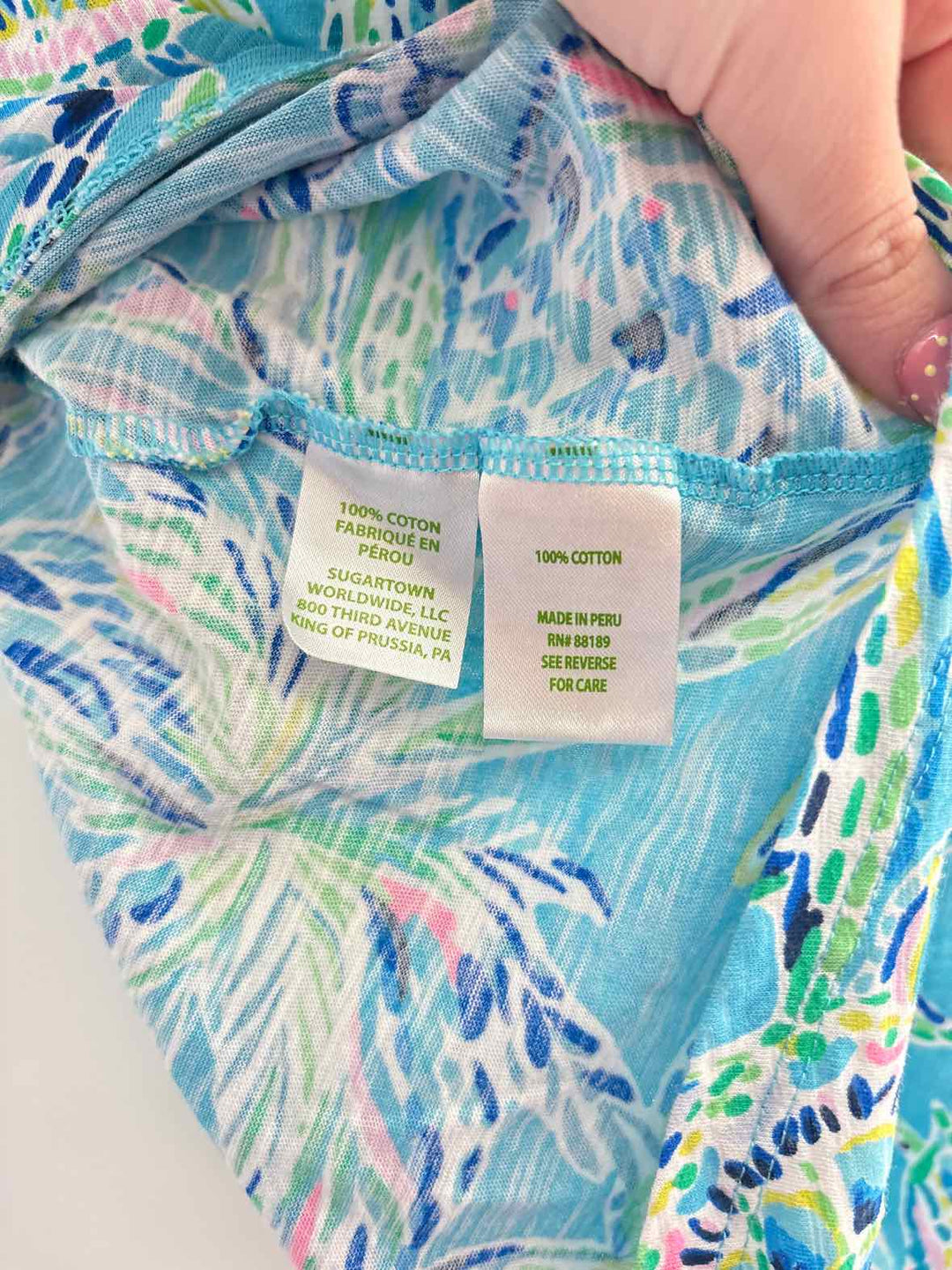 Size S Lilly Pulitzer Blue Print Shirt