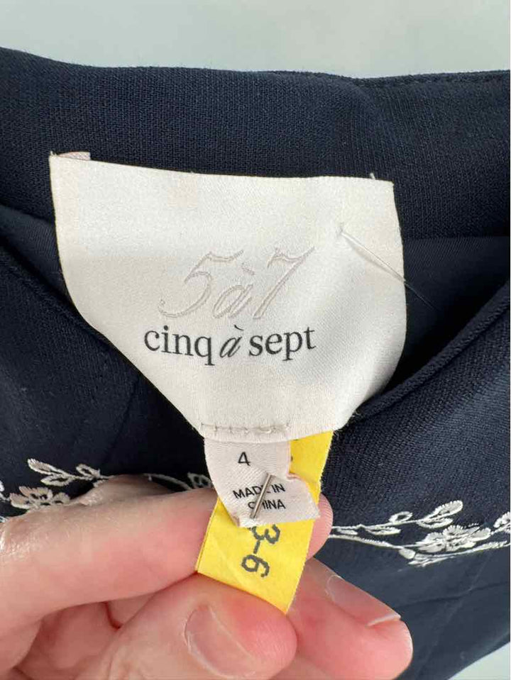 Size 4 CINQ DE SEPT Navy Dress