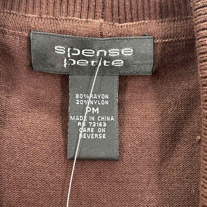 Size M SPENSE Brown Knit Cardigan
