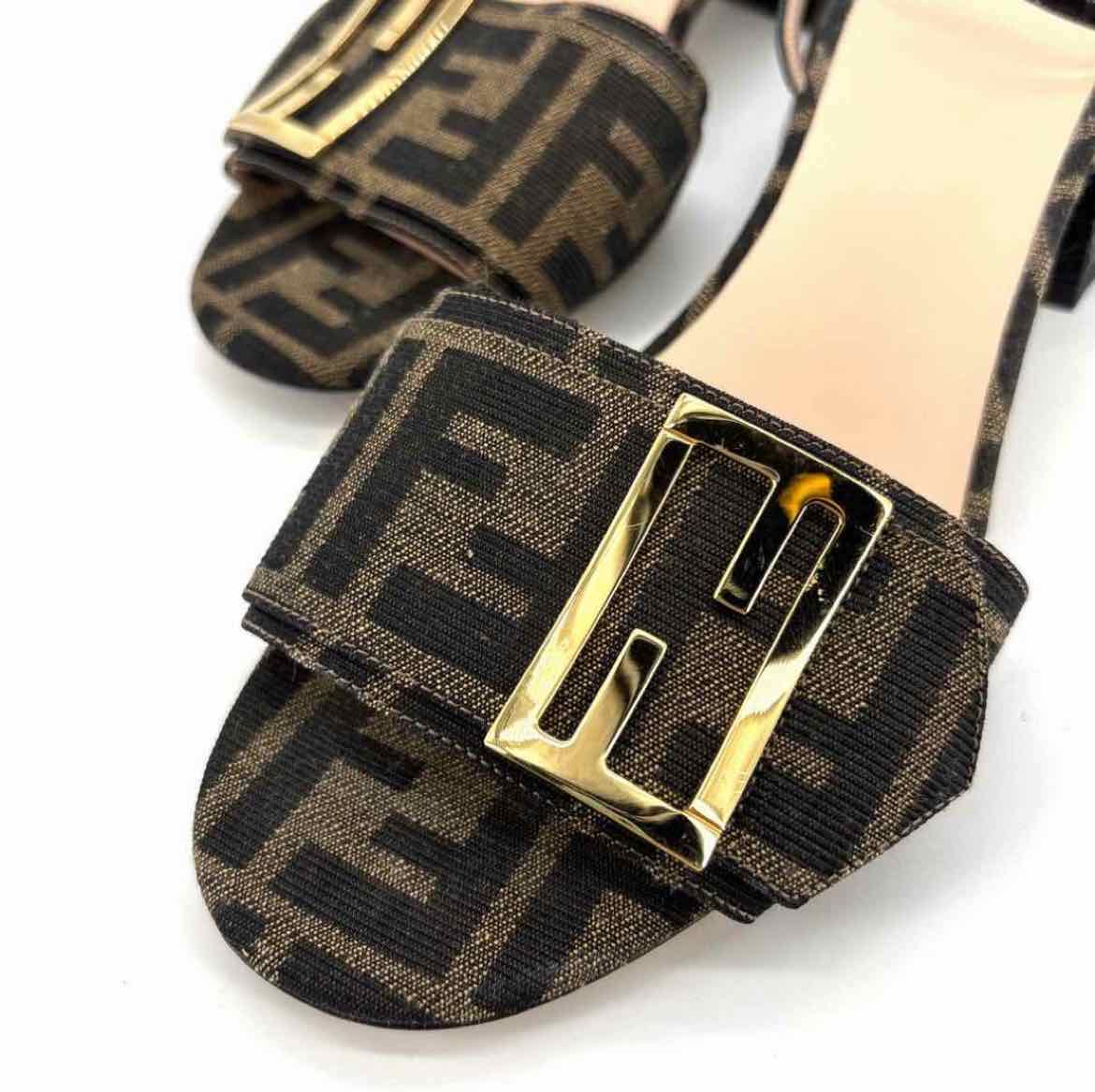 Shoe Size 37 Fendi Brown Luxury - Sandals – Back by Popular Demand