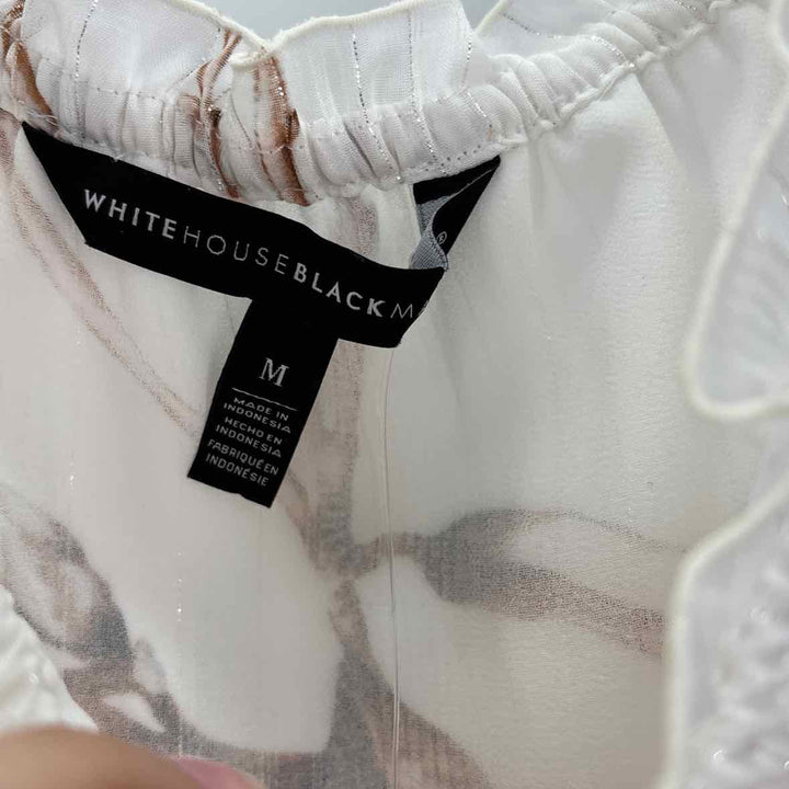 Size M White House Black Market Cream Shirt
