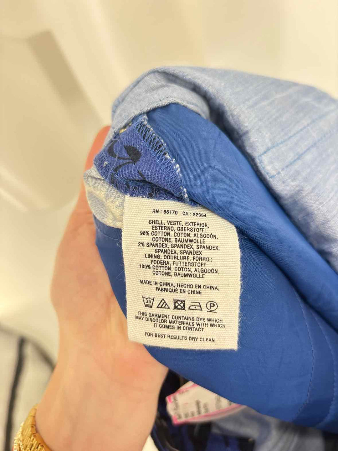 Size 12 Anthropologie Blue Print Pants