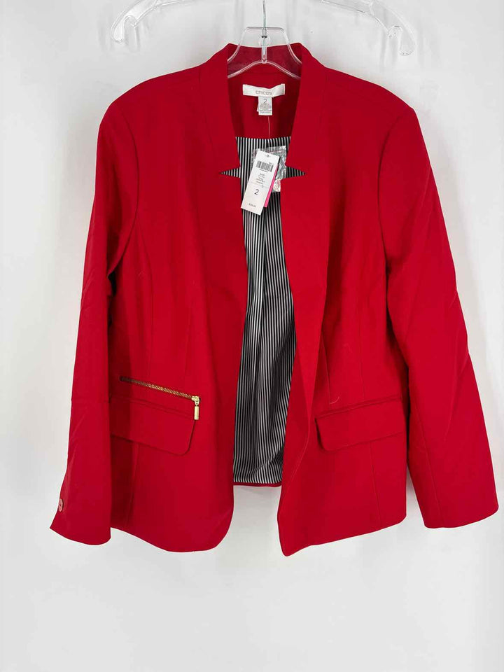 Size L Chico's Red Blazer