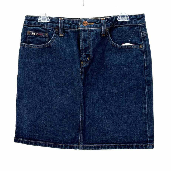 Size 9 Blue Denim Skirt Suit