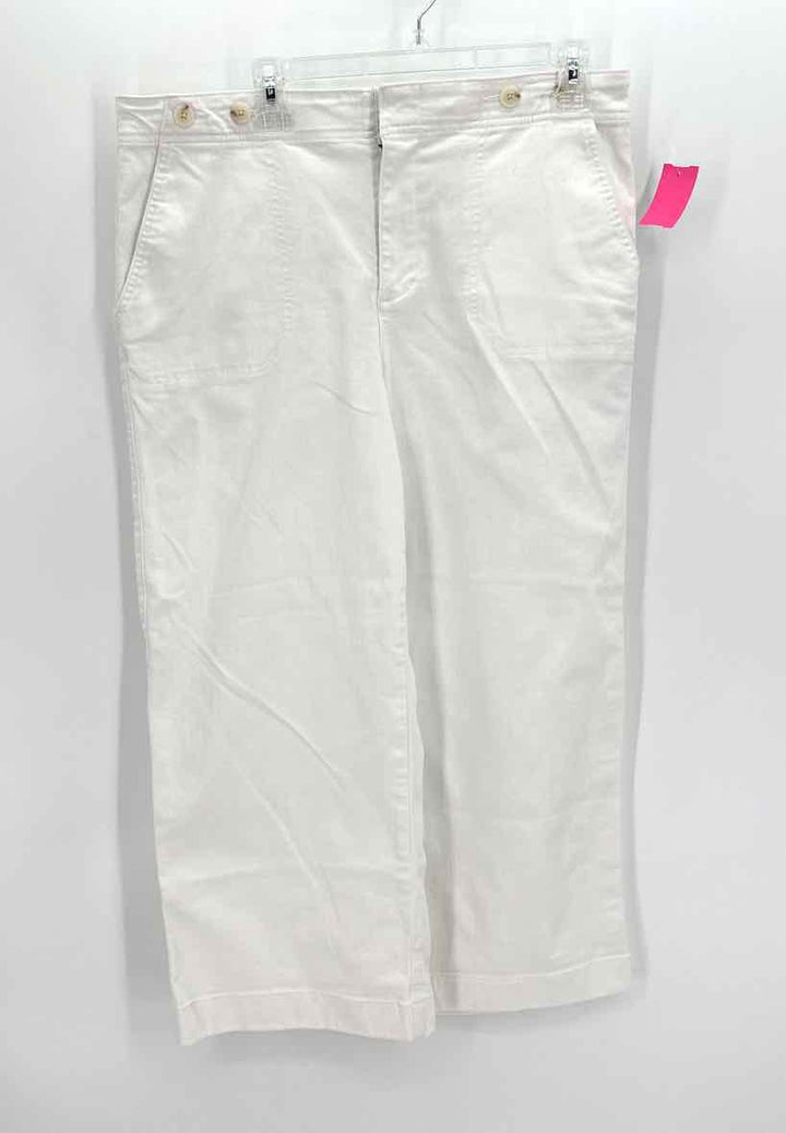 Size 12 Talbots White Denier Pants