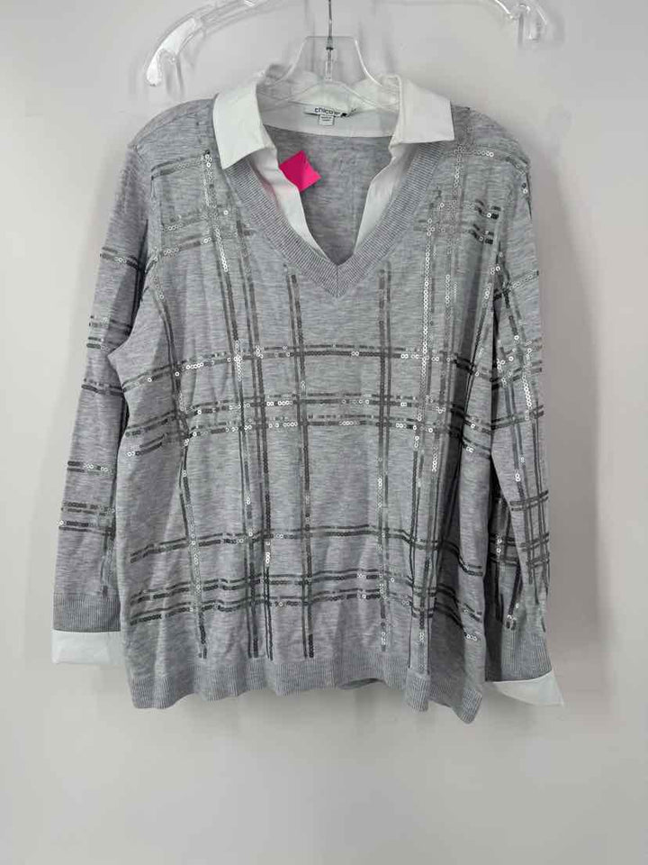 Size XL Chico's Gray Sweater