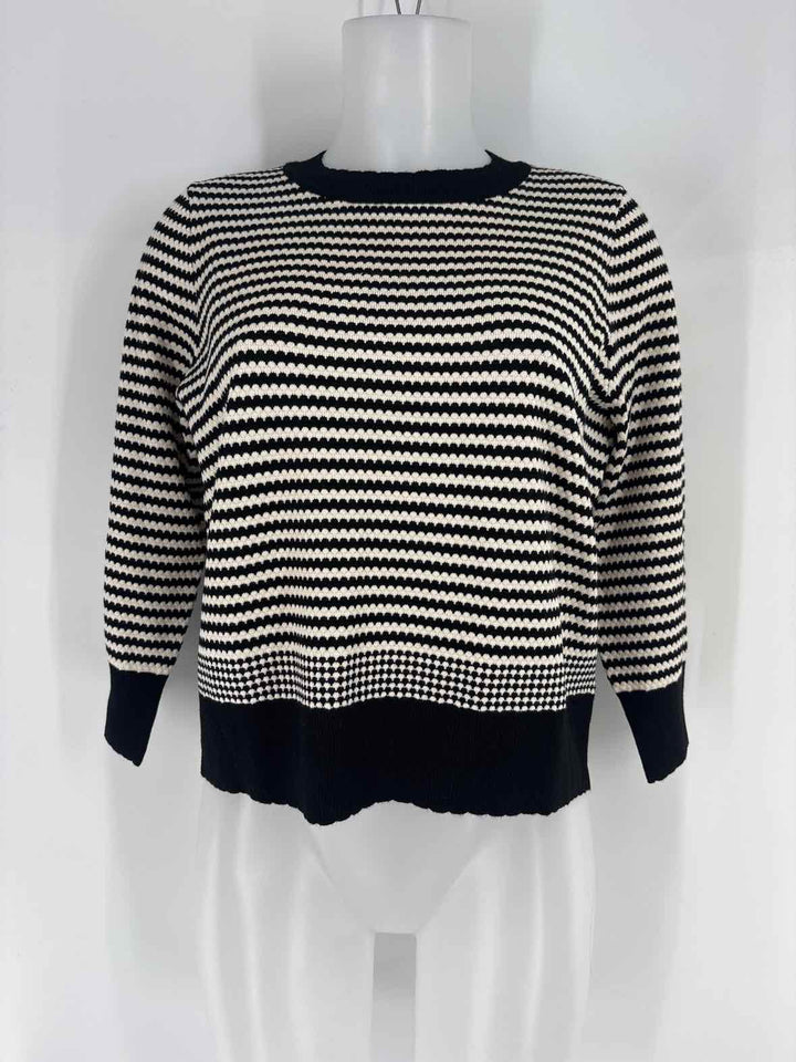 Size M Adrianna Papell Black/White Sweater