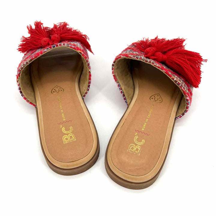 Shoe Size 6.5 Red Print Sandals