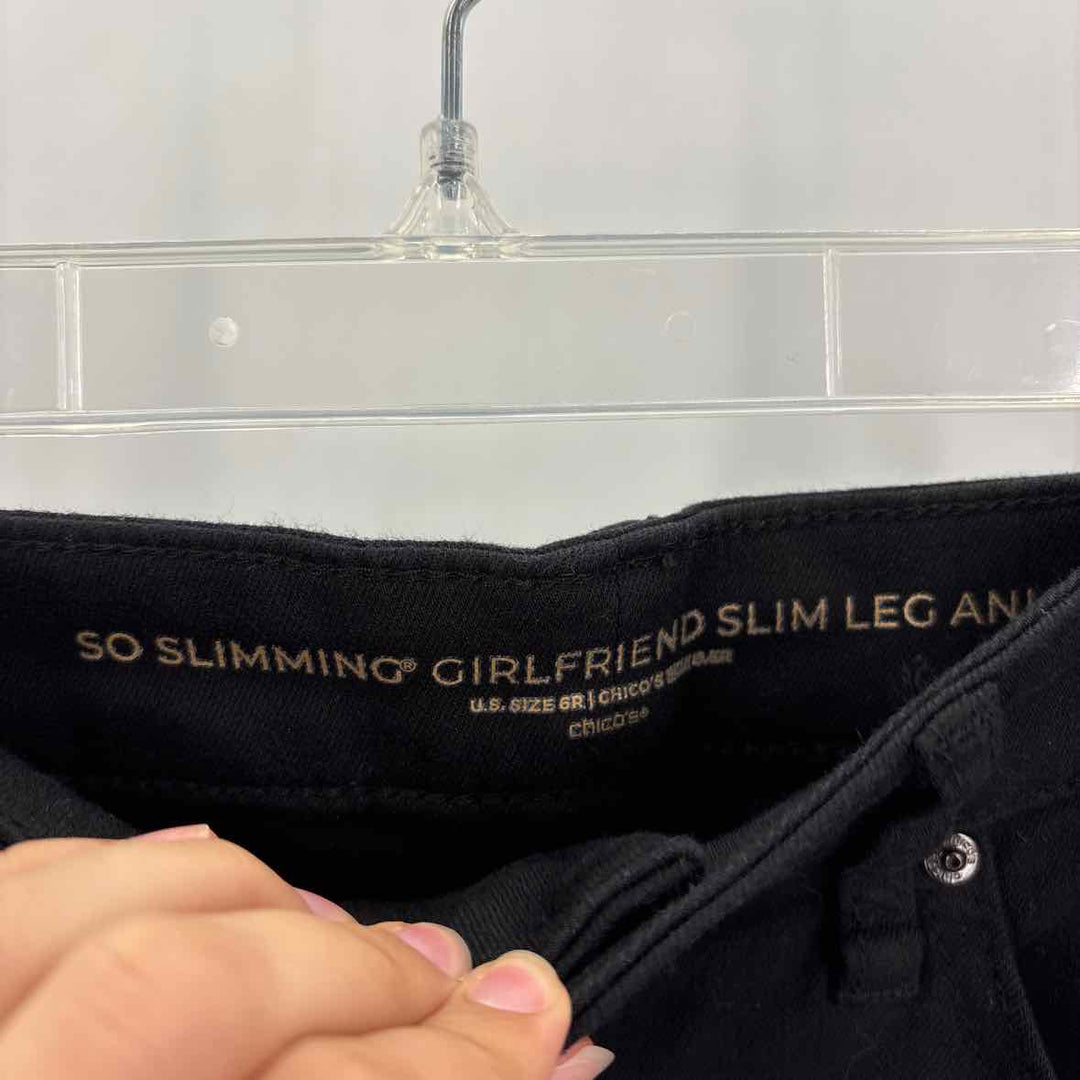 Size 6 Chico's Black Denim Jeans